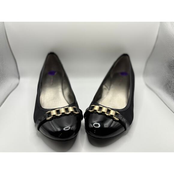 Black Patent Leather tip with Gold Accent - Picture 1 of 4